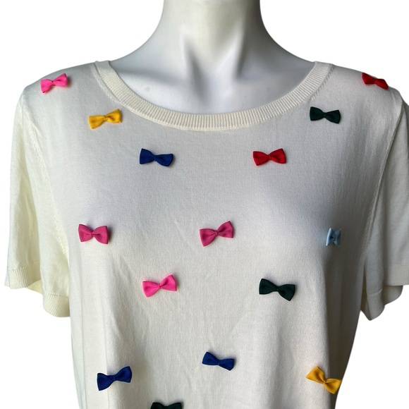 Talbots Party Bows Crewneck Sweater, Sz XL - Picture 10 of 14